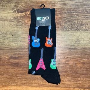 Hot Sox Mens Guitar Socks Black NWT